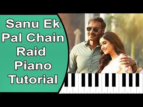 sanu-ek-pal-chain-|-raid-|-piano-tutorial-with-notes
