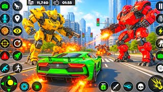 Flying Jet Transformation Car Robot Game Mega Fight in The City Of Transformers - Android Gameplay. screenshot 2