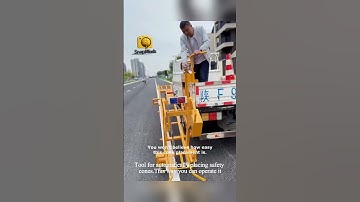 Hands free safety cone placement from your car!