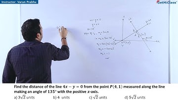 Line Distance Formula Example KCET 11th Mathematics 2D Geometry Straight Lines