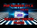 RECENTLY VISITED PAGES | PHPRUNNER | XLINESOFT | LIVE 15