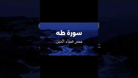سورة طه | القارئ : عمر ضياء الدين  #اكسبلور #قرآن #سورة_طه 