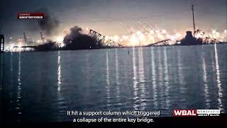 Video shows moment when Baltimore’s Key Bridge collapses