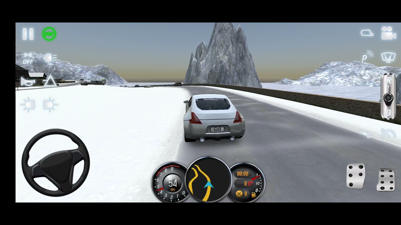 new car in driving school 2017 going to refuel tank