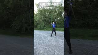 Big one handed swings with a Partisan - Lesson XXVI