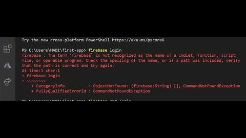 Firebase is not recognized as internal or external command | firebase error | firebase login error