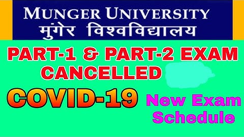 MUNGER UNIVERSITY PART-1 / PART-2 EXAM 2020 NEW EXAM DATE |