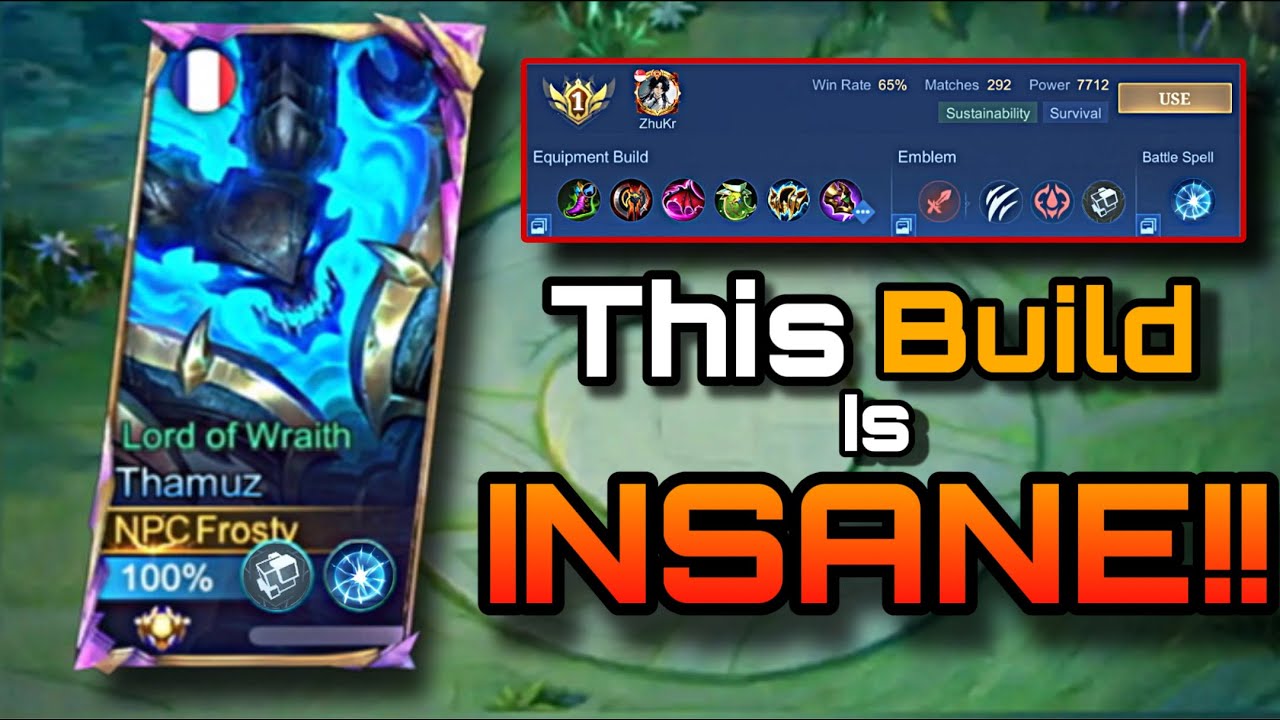 Insanee THAMUZ GLOBAL TOP 1 BUILD IS ACTUALLY INSANEE!! - Mobile Legends - YouTube