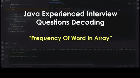 Java Interview: Find Frequency of Words in Array | Collections & Stream API Explained