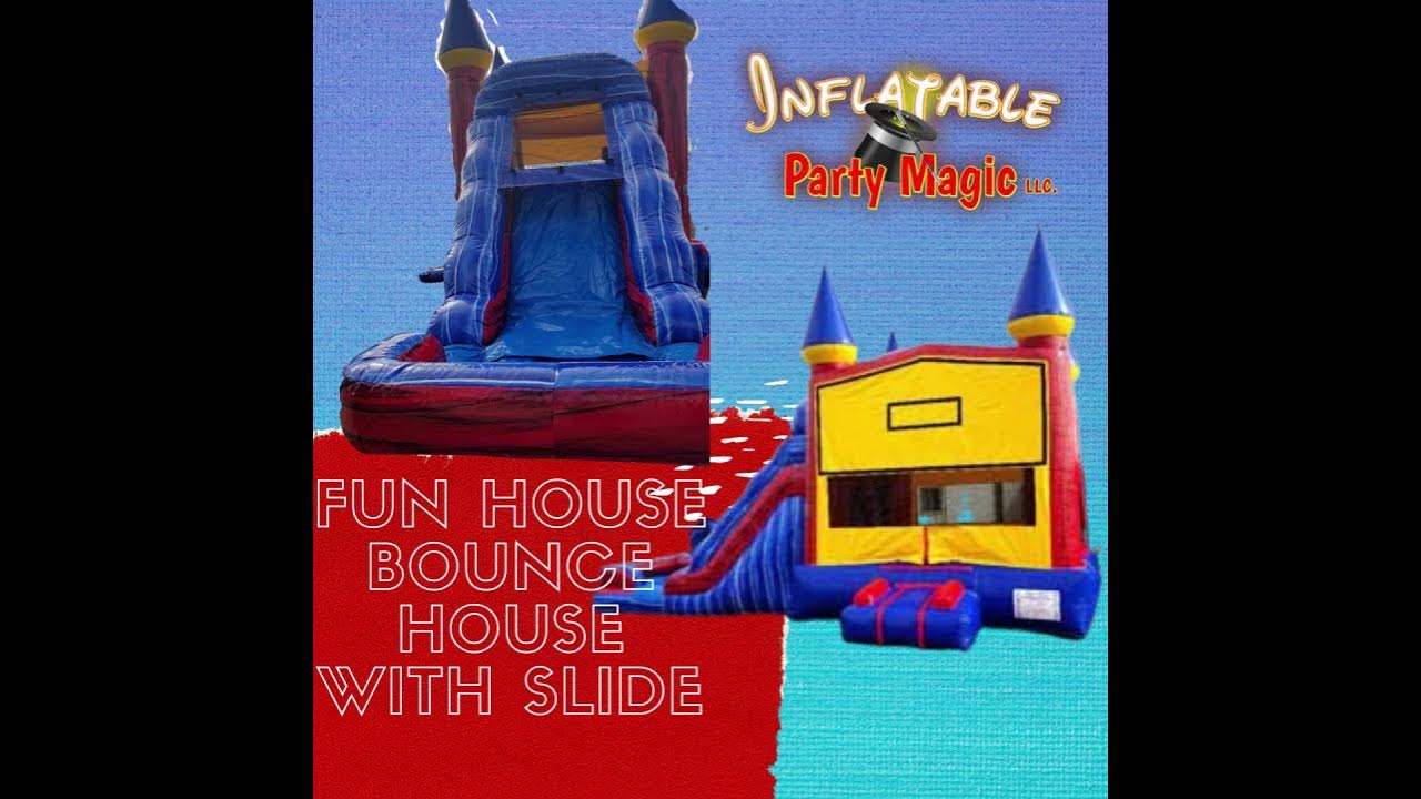 Fun House Bounce House with Slide Rental Mansfield YouTube