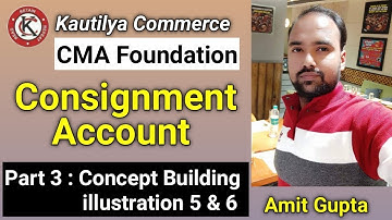 CMA Foundation : Consignment Account | Invoice price method | illustration 1, 2, 3 & 4 | Part 3