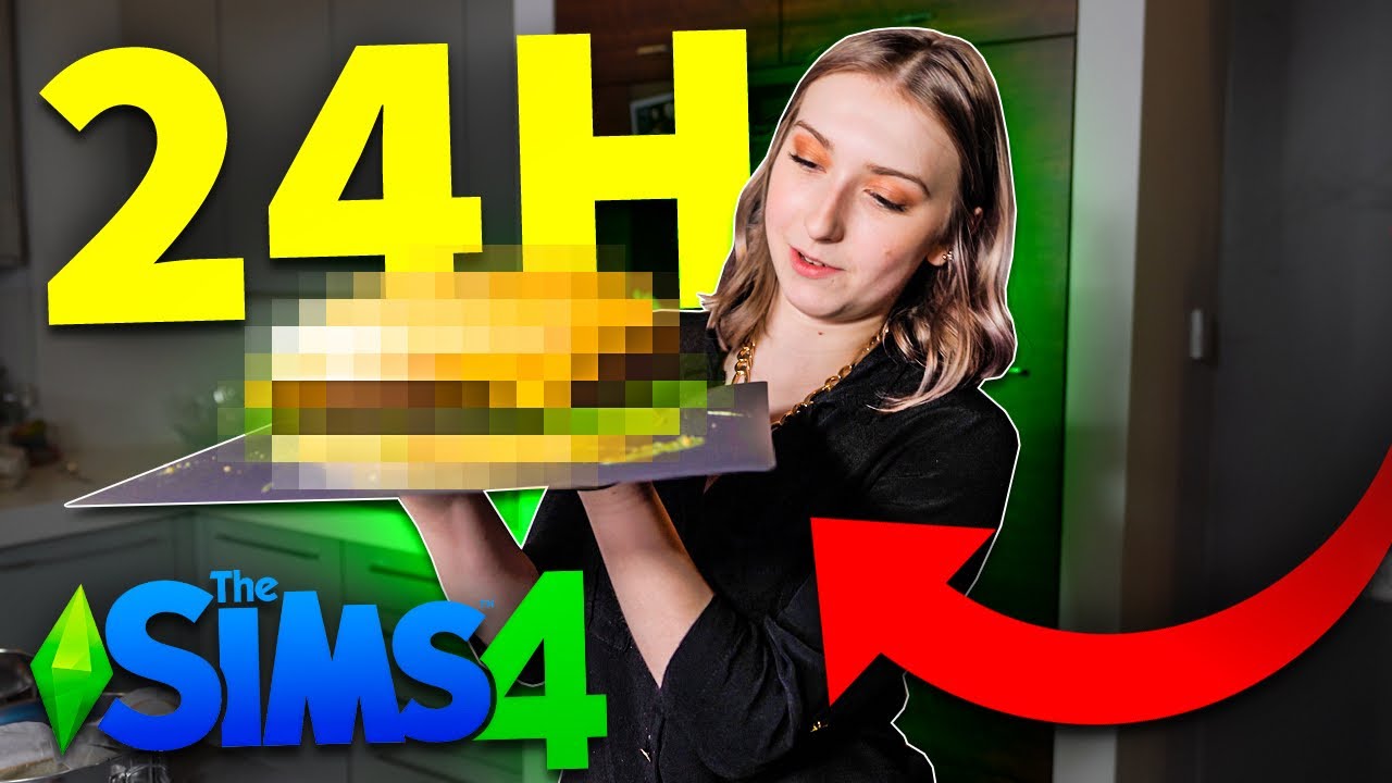 PRZEZ 24H JEM JEDZENIE TYLKO Z TheSims4!