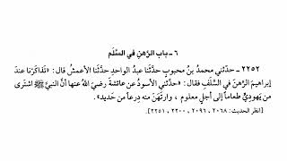 2252 حديث اشترى من يهودي طعاما إلى أجل معلوم، وارتهن منه درعا من حديد | صحيح البخاري