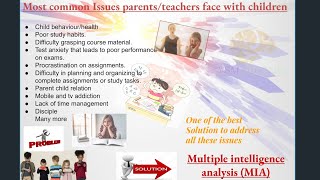 DMIT, Multiple intelligence Analysis for kids/students 6yrs to 20yrs