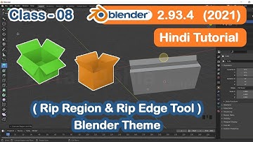 Blender Tutorial in Hindi for Beginners || CLASS -08 (Rip Region & Rip Edge Tool) Blender Workspace