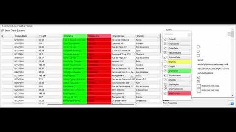 Exontrol Columns Floating Bar - Show / Hide Columns (check)