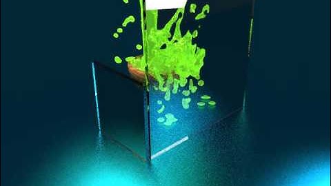 Blender glowing fluid simulation