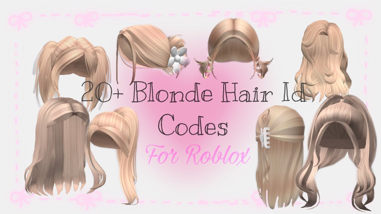 Roblox Blonde Hair Id Codes Youtube