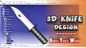 3D Knife / CATIA V5 / Knife design in CATIA V5 / CATIA Tutorials / catia 3d drawing / catia basics