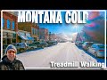 Livingston Cold Winter Walk in Montana ❄️ | Snowy Sunday Morning Downtown Stroll [4K Treadmill Walk]