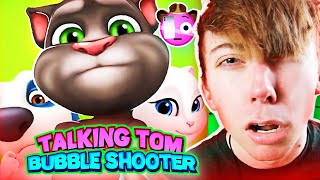 Playing Talking Tom Bubble Shooter For Ipad