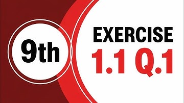 Class 9th Math New Book Exercise 1.1 Question 1 | 9th Class Math EX 1.1 Q.1 | PCTB 