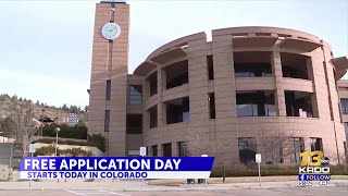 Colorado Free Application Day$ starts today