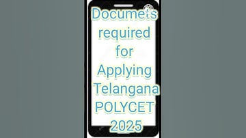 Documents required for Applying Telangana POLYCET 2025