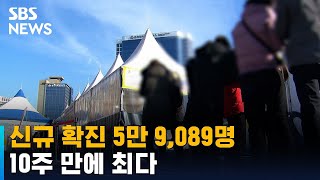신규 확진 5만 9,089명…목요일 기준 10주 만에 최다 / SBS