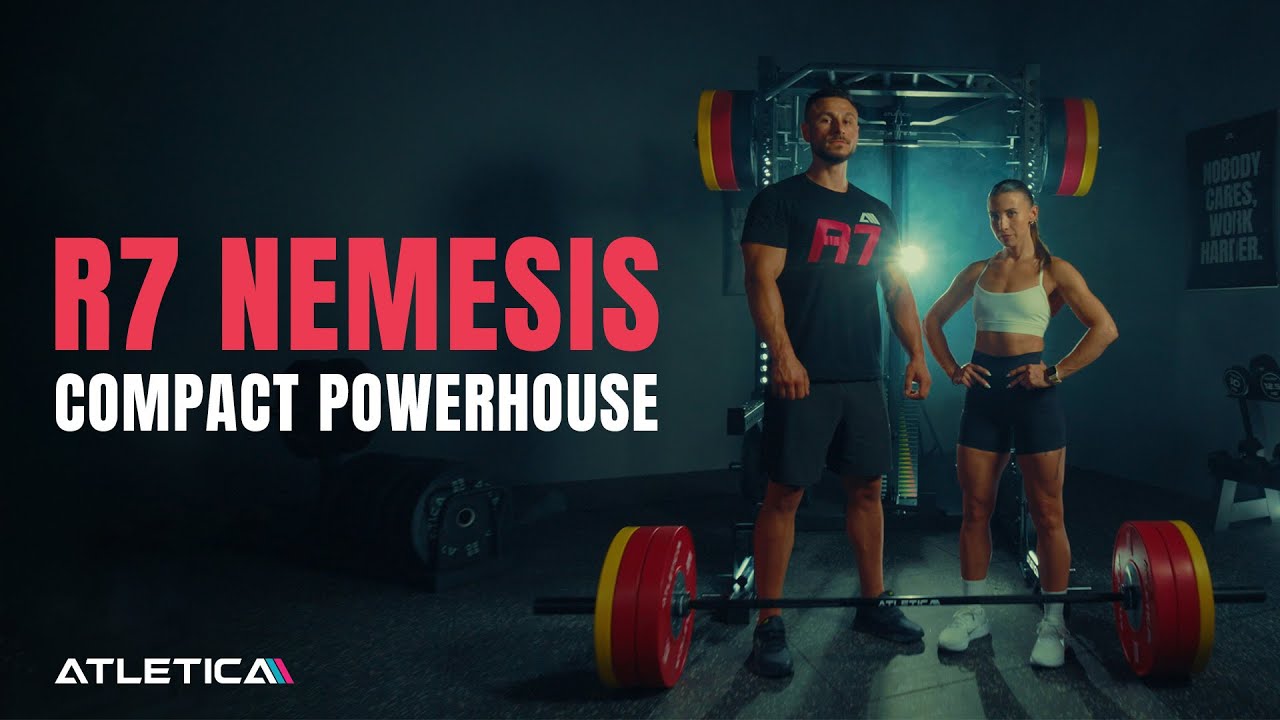 ATLETICA R7 Nemesis | Compact Squat Rack with Smith Machine - YouTube