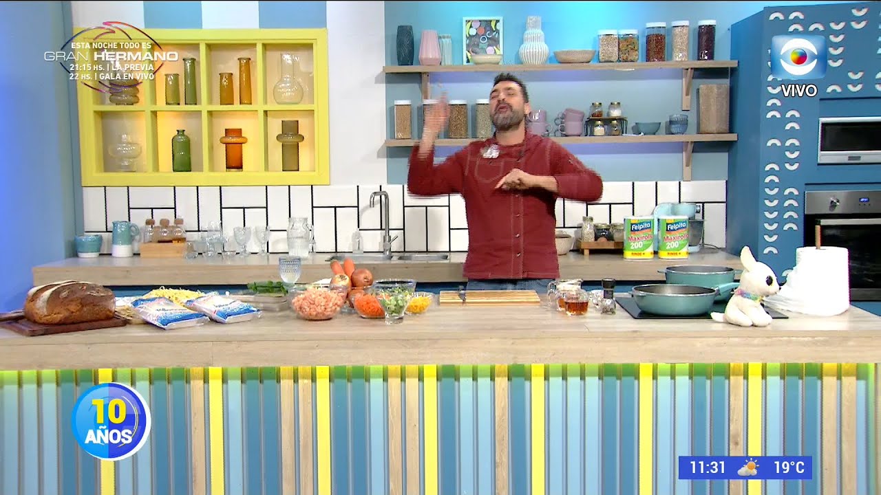 Spaghetti con salsa de camarones
