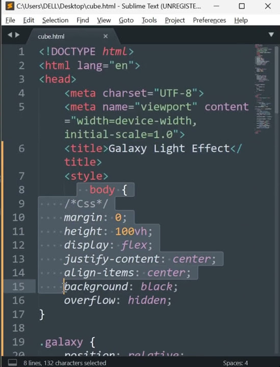 Galaxy Light Effect | HTML CSS JavaScript - YouTube