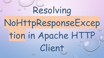 Resolving NoHttpResponseException in Apache HTTP Client
