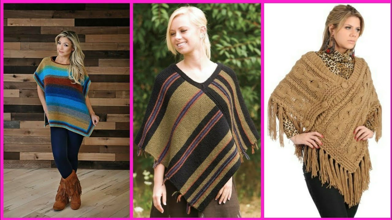 Most Beautiful Free Crochet Work Poncho And Blouse Pattern Arrivel ...