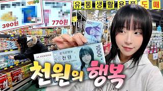 100원 짜리가 잔뜩 있는 1500평 초대형 할인마트 털기😳 과연 얼마 나왔을까..?