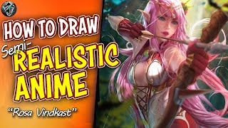 How to Draw an Anime Girl Digital Painting Tutorial 【Rosa Vindkast Part 4】