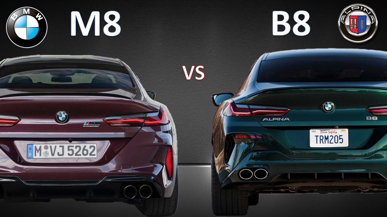 All New Alpina B8 Gran Coupe Vs Bmw M8 Competition Gran Coupe Visual Comparison Youtube