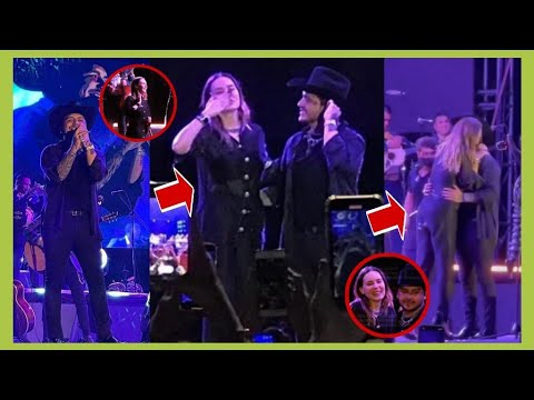 Christian Nodal hace que Belinda suba al escenario para darle un abrazo y beso en pleno concierto