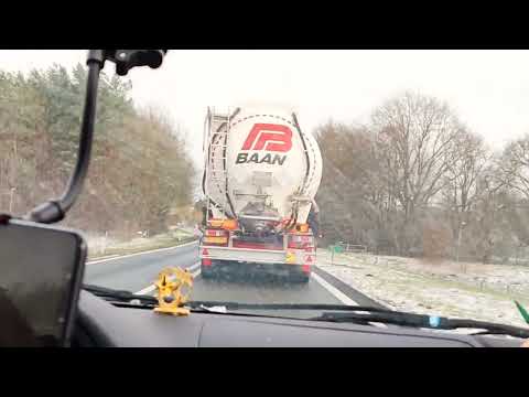 SNOWY ROAD TRIP IN THE DEEP PROVINCE OF HOOGEVEEN NETHERLANDS