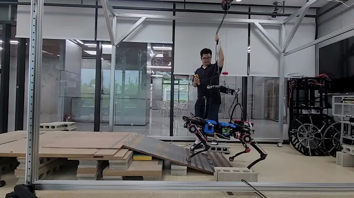 [PongBot-Q] Trot Walking on Slope