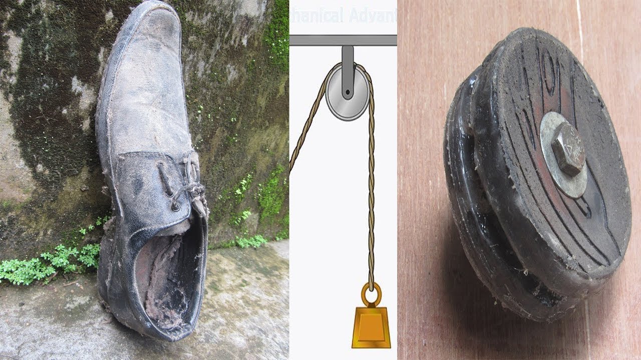 Restoration of old ShoeHow to make Pulley from old shoeWaste Material