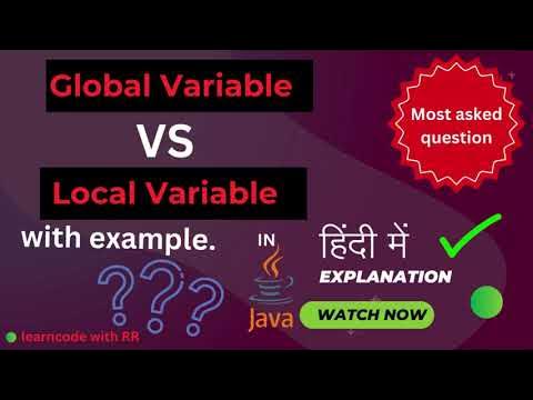 what is difference between global and local variable in java? - YouTube