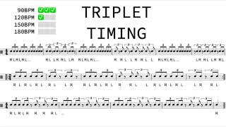 TRIPLET TIMING 🥁 Drumline Exercise Practice Track
