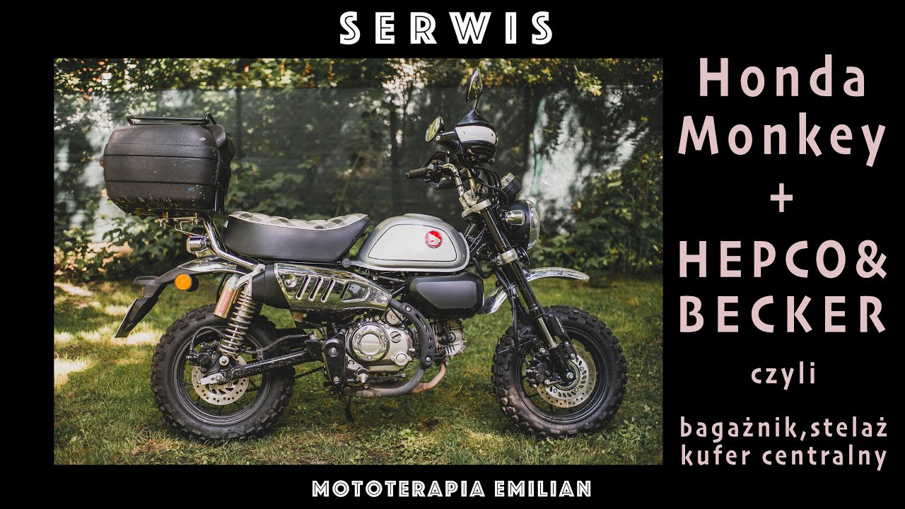 Honda Monkey 125 / Hepco & Becker / bagażnik, stelaż i kufer centralny