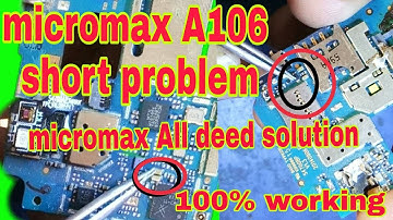 micromax a106 short solution || How to Repair micromax Dead mobile
