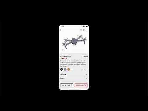 UI Micro interaction for a Drone Application