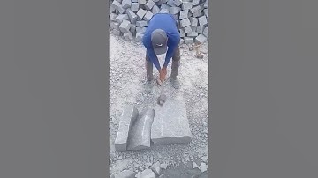 print technique splitting stones with simple tools #shorts