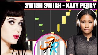 SWISH SWISH (Katy Perry ft. Nicki Minaj) Piano Tutorial / Cover SYNTHESIA + Sheets screenshot 3