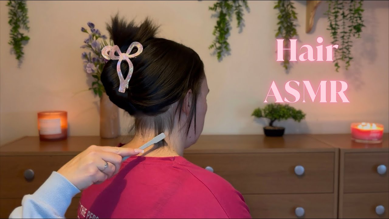 ASMR Hair Brushing, Baby Hair Mini Brushing & Combing, Chopstick Hair Parting & Gentle Touches