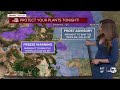 Scattered evening showers; Frost Advisory for parts of Denver metro overnight
